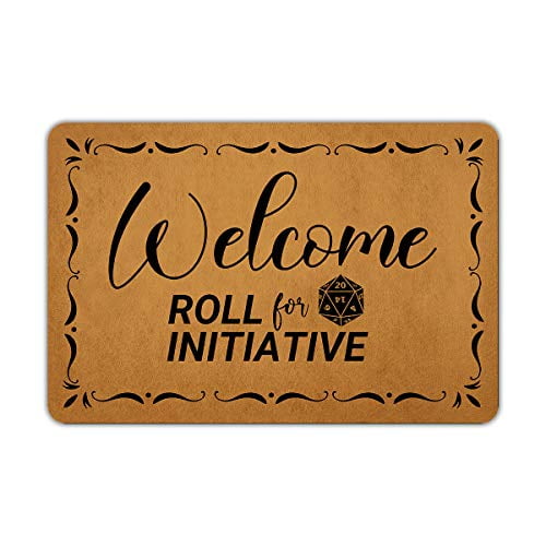 Entrance Mat Welcome to Our Home Roll for Initiative Funny Doormat Door Mat Decorative Indoor Non-Woven 23.6 by 15.7 Inch Machine Washable Fabric Top 